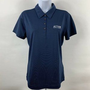 NEW Nike Golf Polo Shirt Women's Size Medium Short Sleeve Blue "Action" Casual